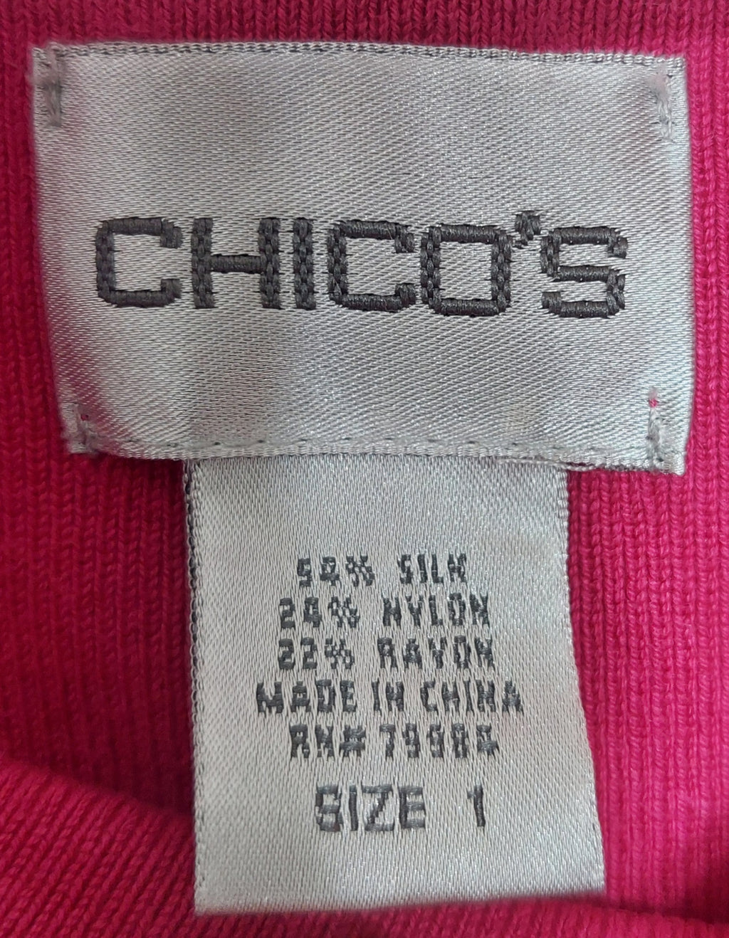 7 11 Chicos Size 1 Pink Sleeveless Tank Top