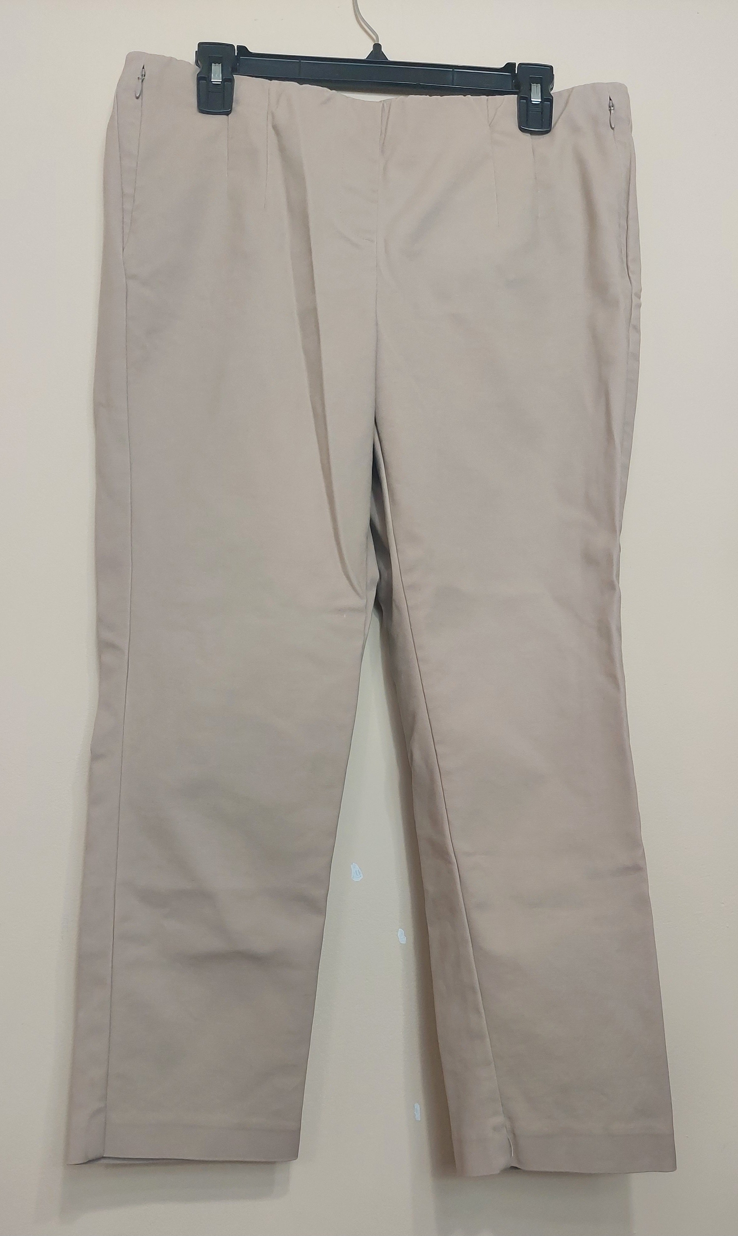 4 42 Chicos Travelers Petite 14 Khaki Straight Leg Career Pants