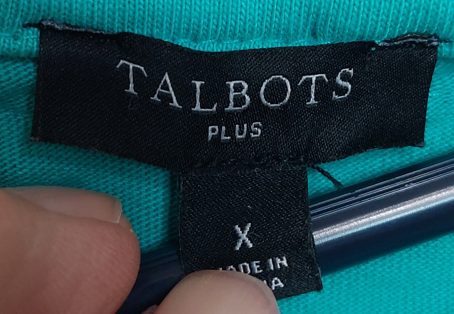 5 12 Talbots Plus Lace Trim Sleeveless Tank Top Aqua Size X