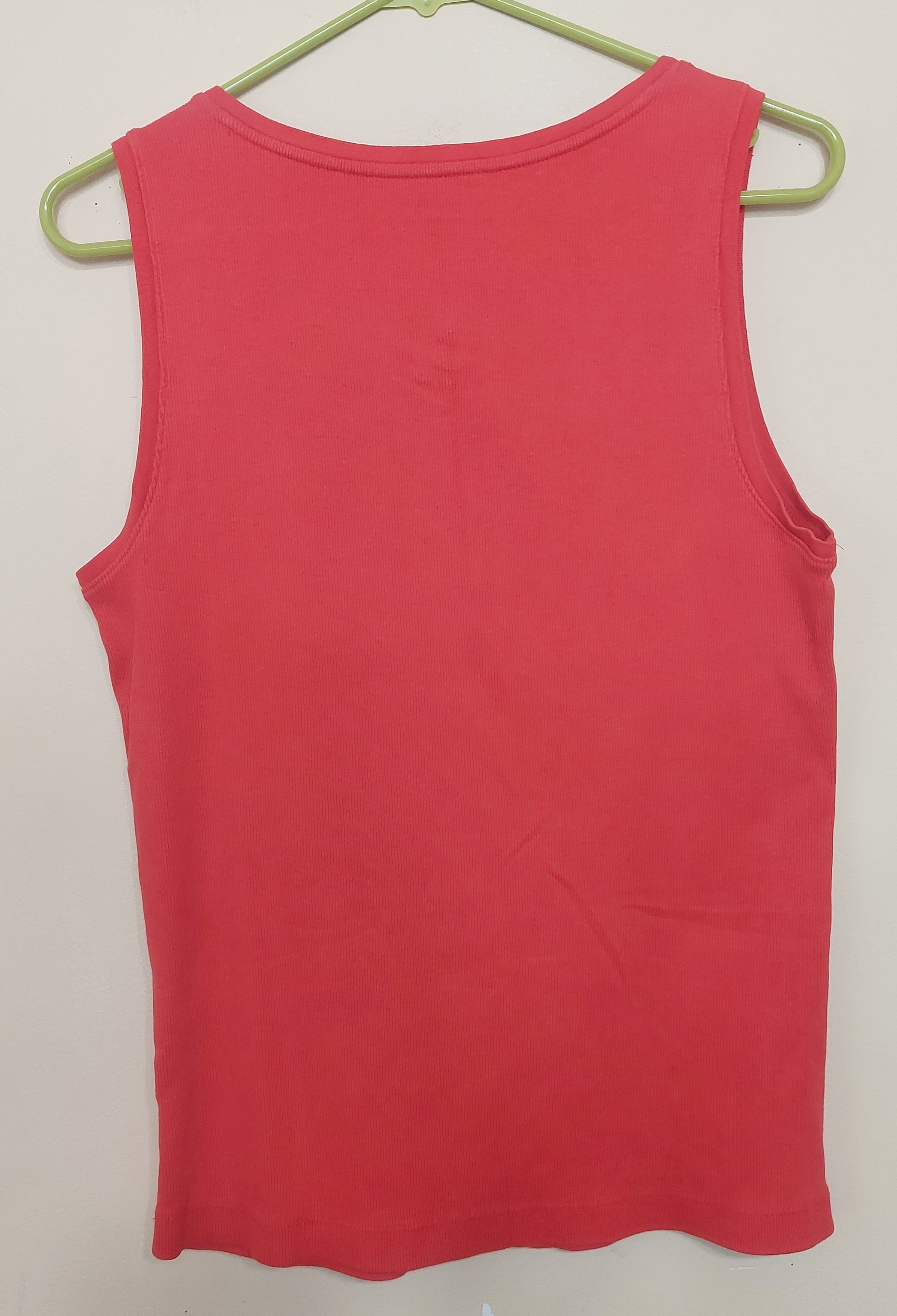 8 12 Chico's True Color Tank Top Size 2 Coral Sleeveless Stretch Knit