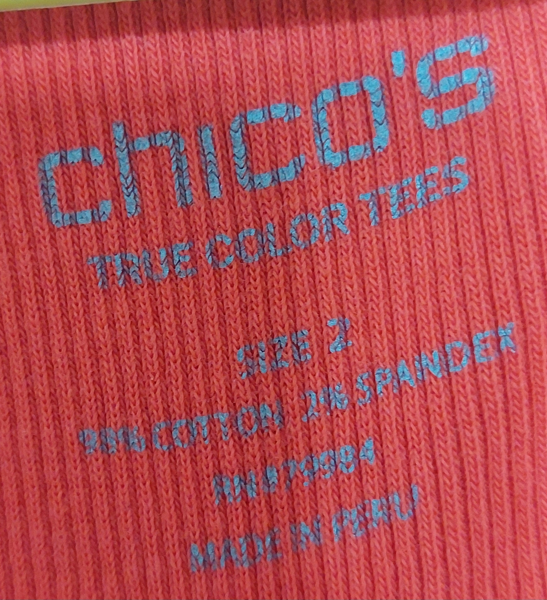 8 12 Chico's True Color Tank Top Size 2 Coral Sleeveless Stretch Knit