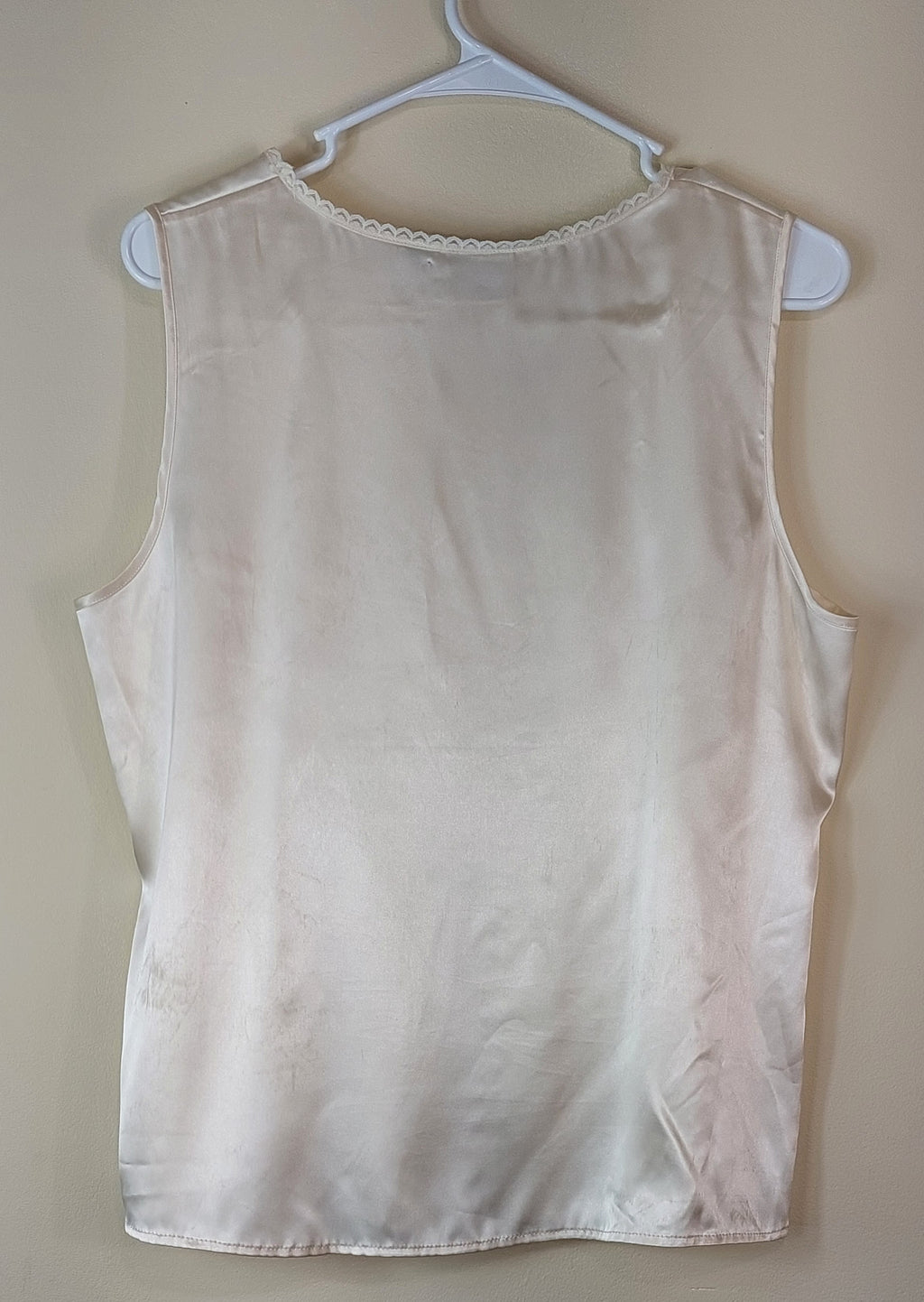 1 16 Chicos Off White Sleveless Blouse Silky Satin Blouse Size 2