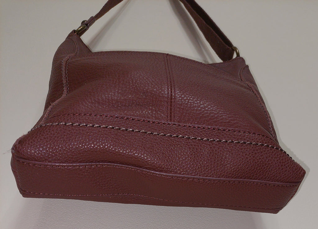 5 13  The Sak Brown Pebble Leather Fringe Crossbody Purse Medium