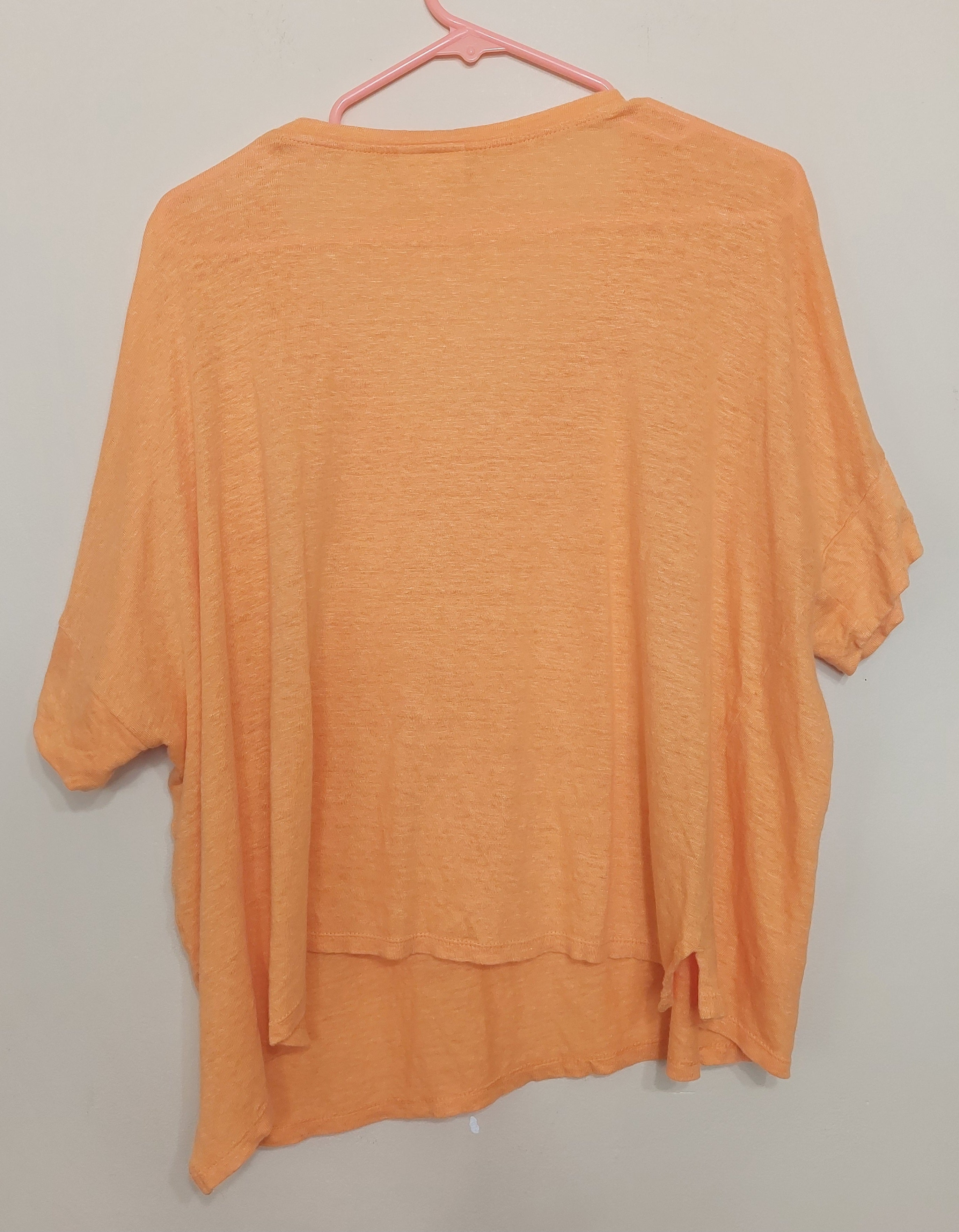 7 13 J Jill Size XL Orange Love Linen Oversized Top