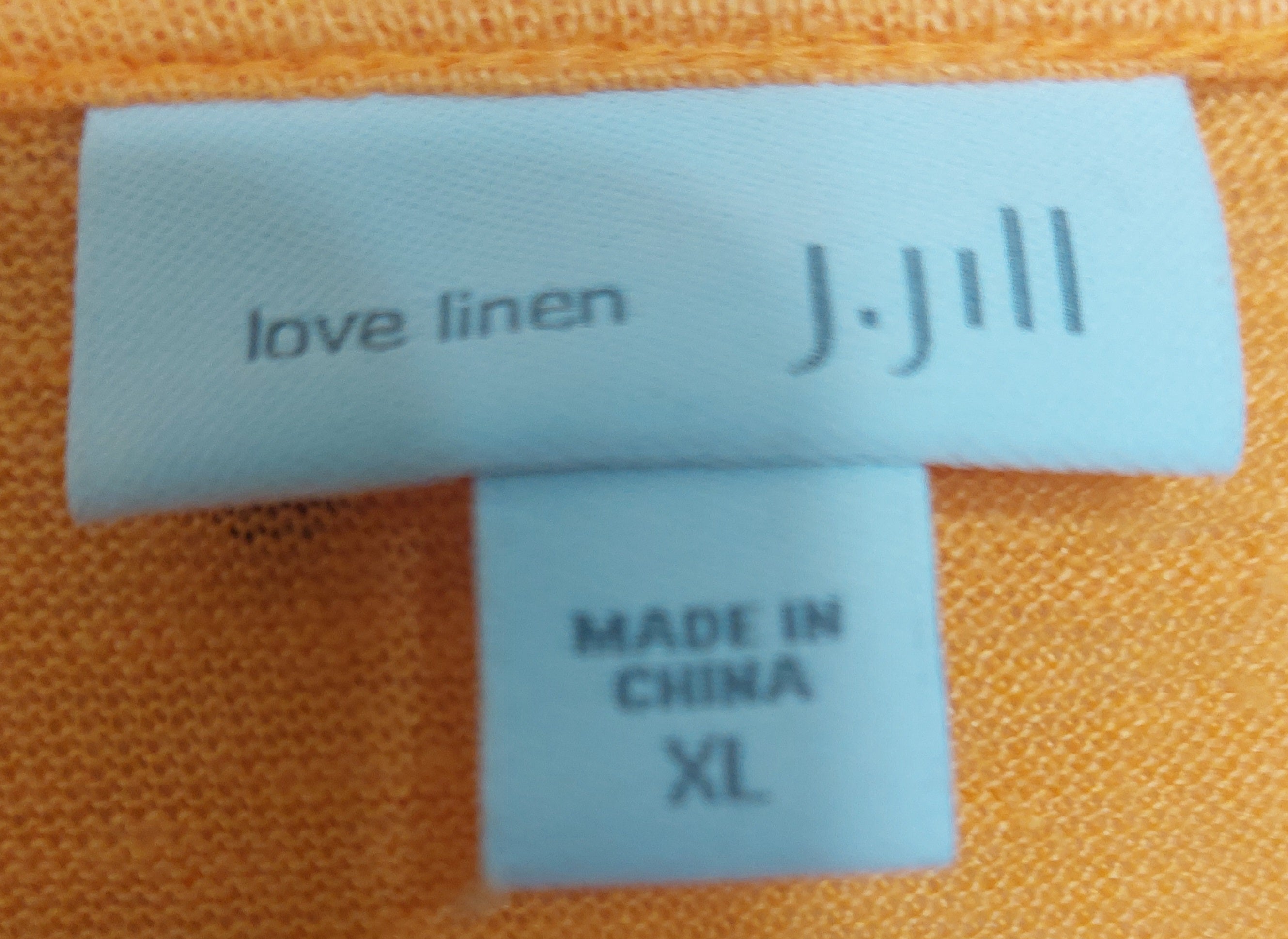 7 13 J Jill Size XL Orange Love Linen Oversized Top