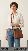5 13  The Sak Brown Pebble Leather Fringe Crossbody Purse Medium