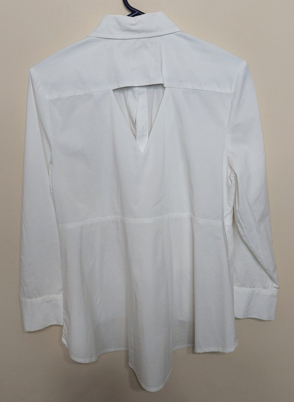 5 14 Chico's No-Iron Travelers Classic White Button-Down Shirt Size 1