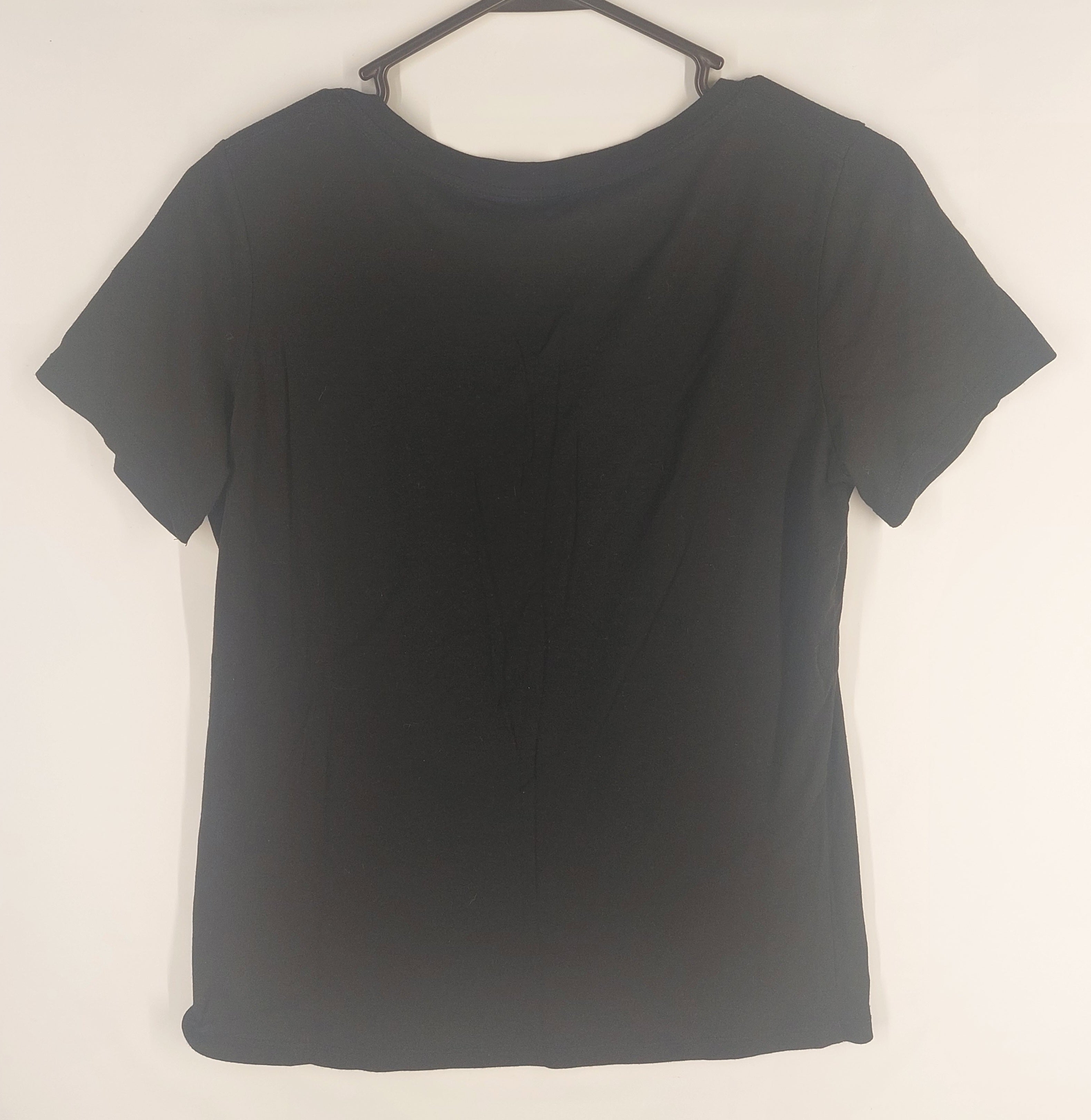 9-14 Joie Size Medium Black Scoop Neck Short Sleeve Tee Shirt Top