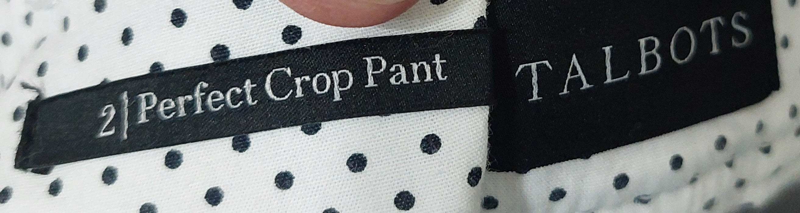 5 15 Talbots Perfect Crop Gingham Pants Navy/White Size 2
