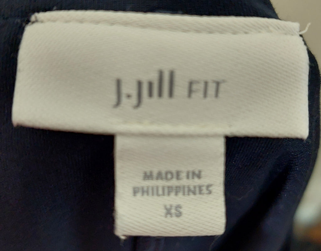 6 15 J. Jill Fit XS Navy Pleated Pull On Skirt