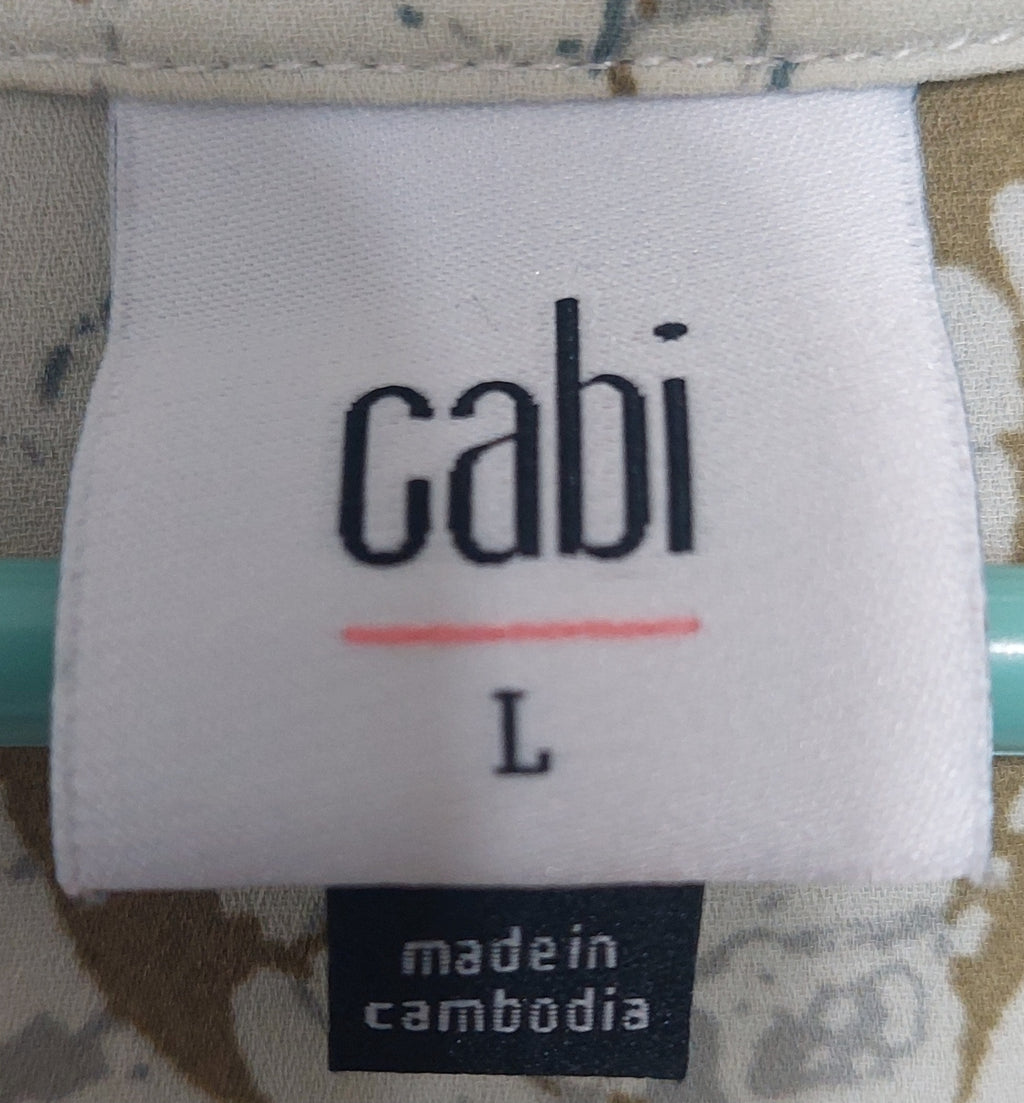 7 15 Cabi Large Abstract Print Sleeveless Collared Top