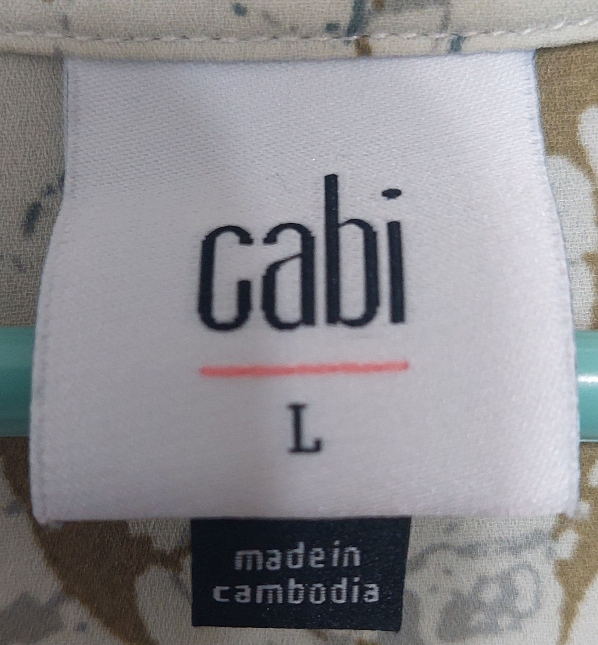 7 15 Cabi Large Abstract Print Sleeveless Collared Top