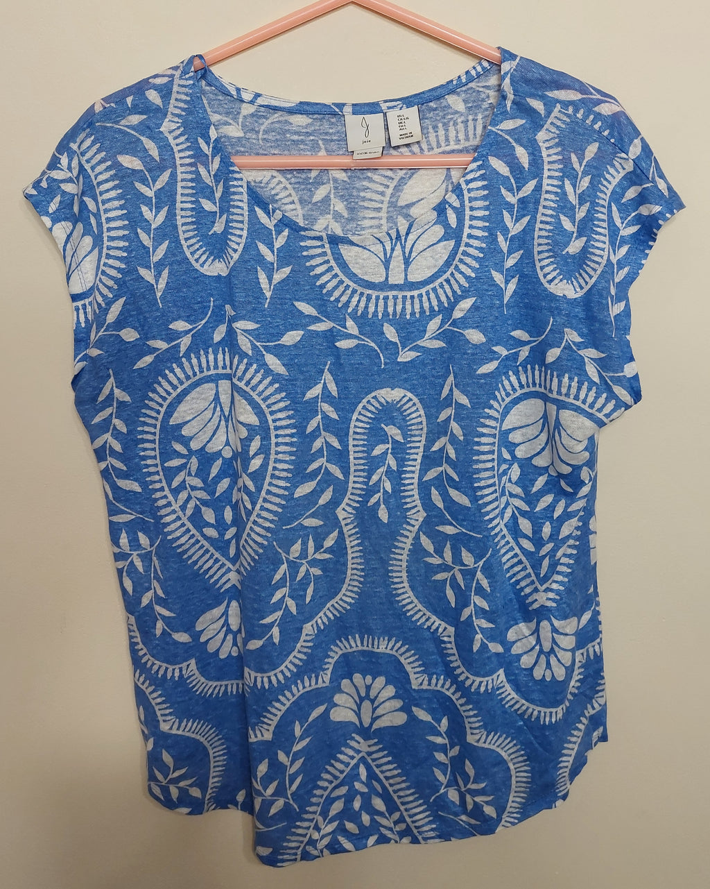 5 16 Joie 100% Linen Paisley Print Sleeveless Top Size Large