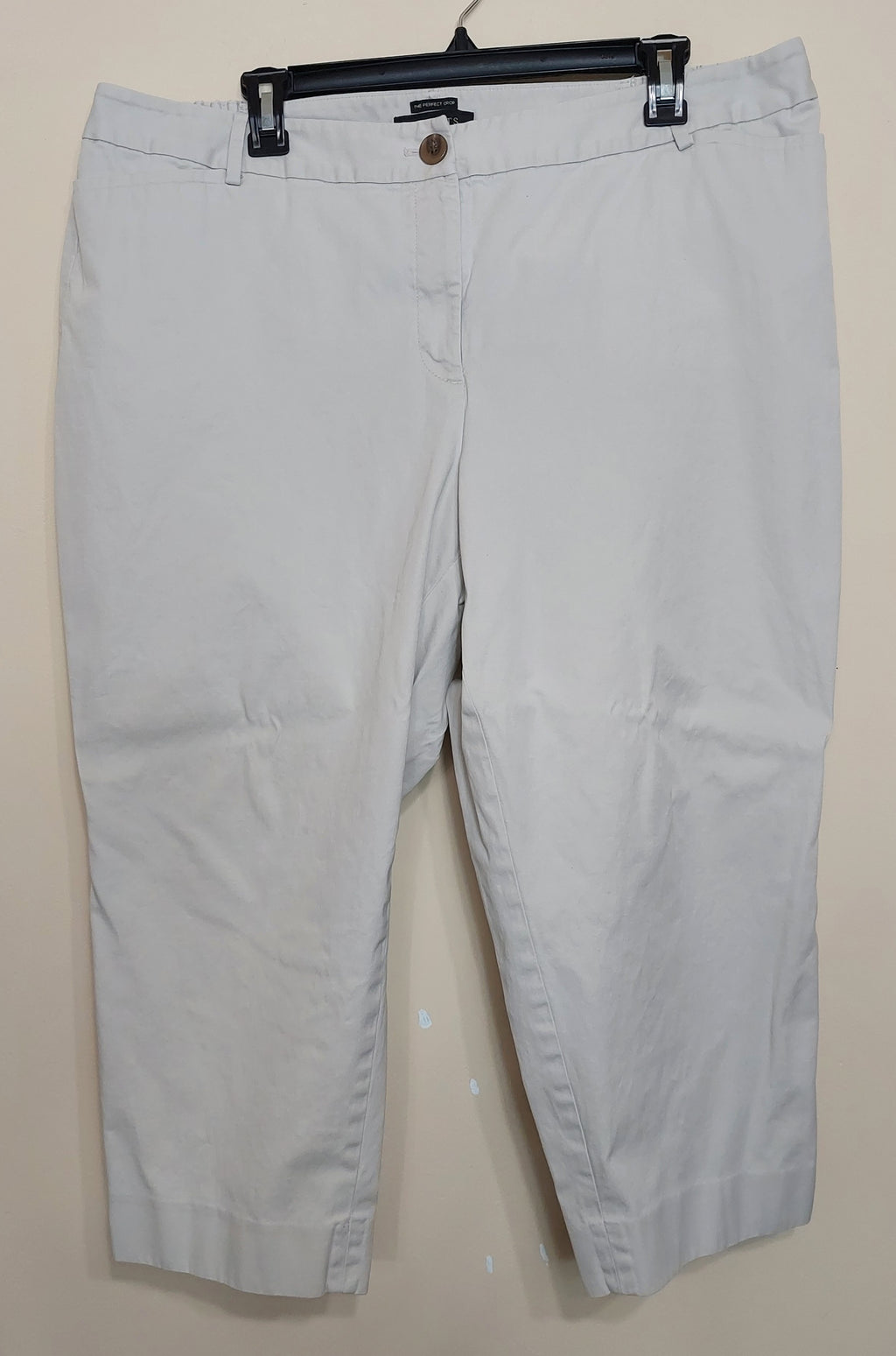 6 16 Talbots Perfect Crop Capri Pants Womens 18WP Beige Stretch