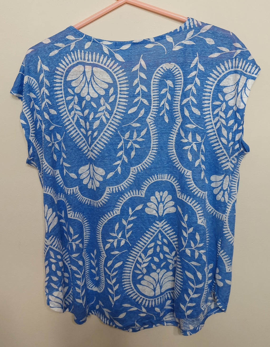 5 16 Joie 100% Linen Paisley Print Sleeveless Top Size Large
