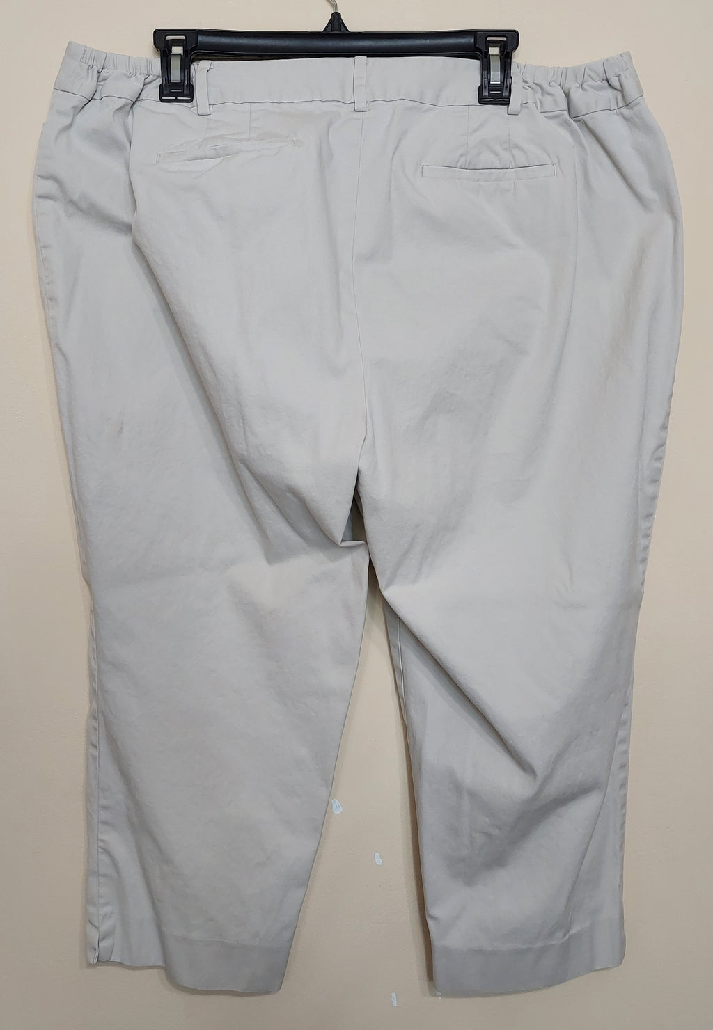 6 16 Talbots Perfect Crop Capri Pants Womens 18WP Beige Stretch