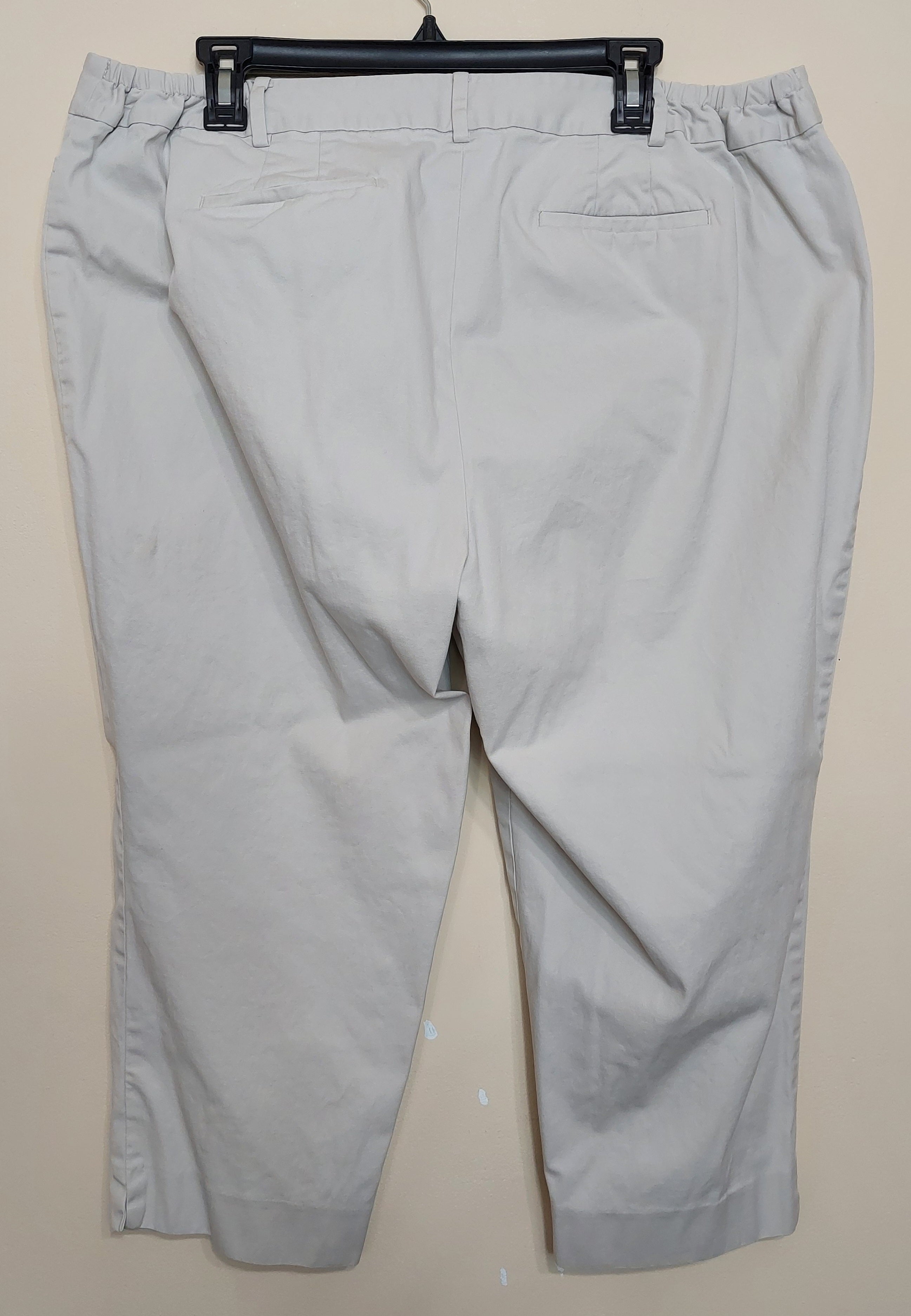 6 16 Talbots Perfect Crop Capri Pants Womens 18WP Beige Stretch