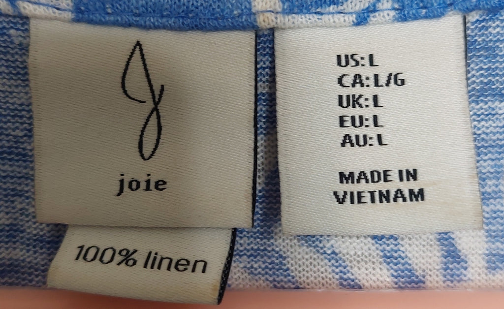 5 16 Joie 100% Linen Paisley Print Sleeveless Top Size Large