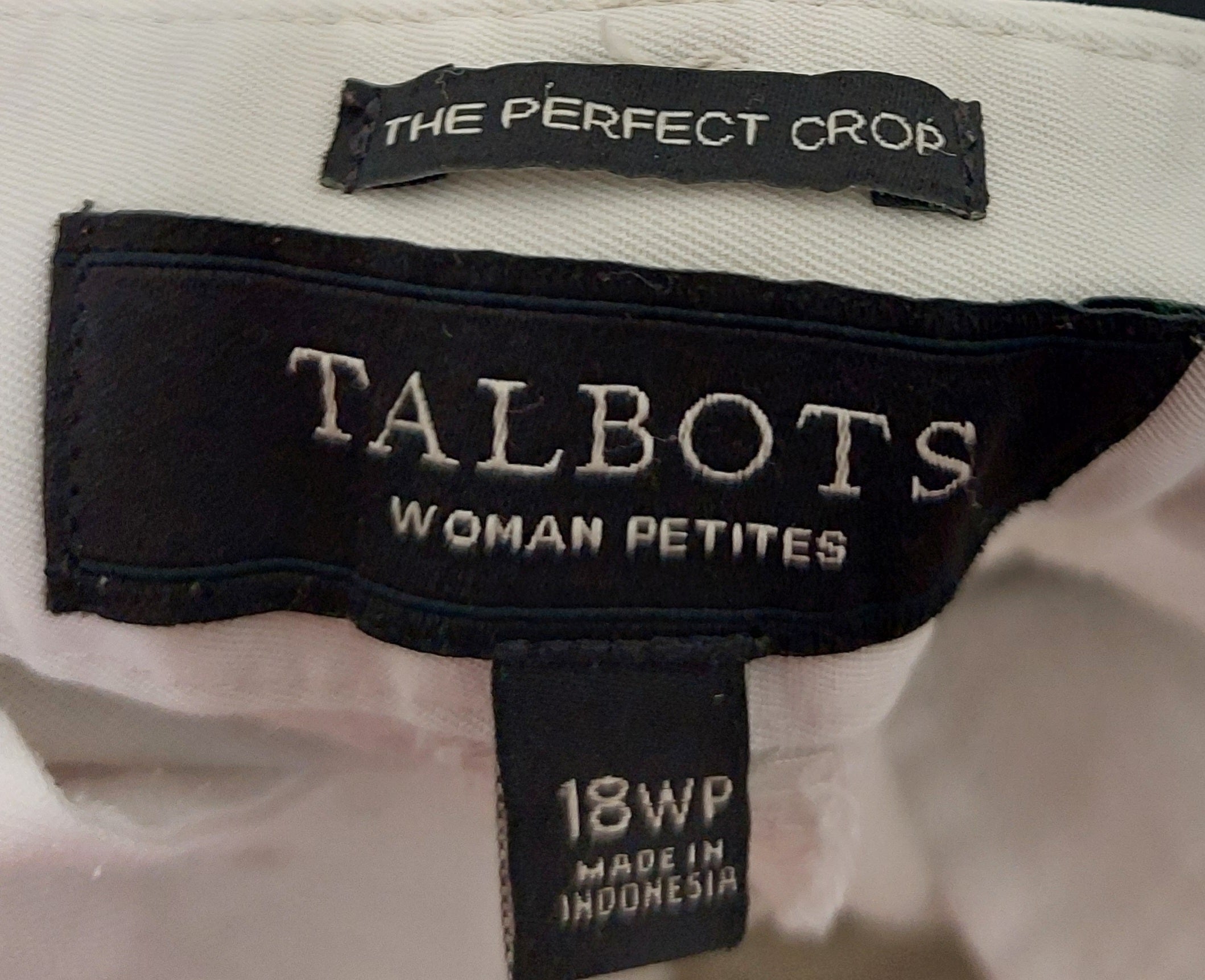 6 16 Talbots Perfect Crop Capri Pants Womens 18WP Beige Stretch