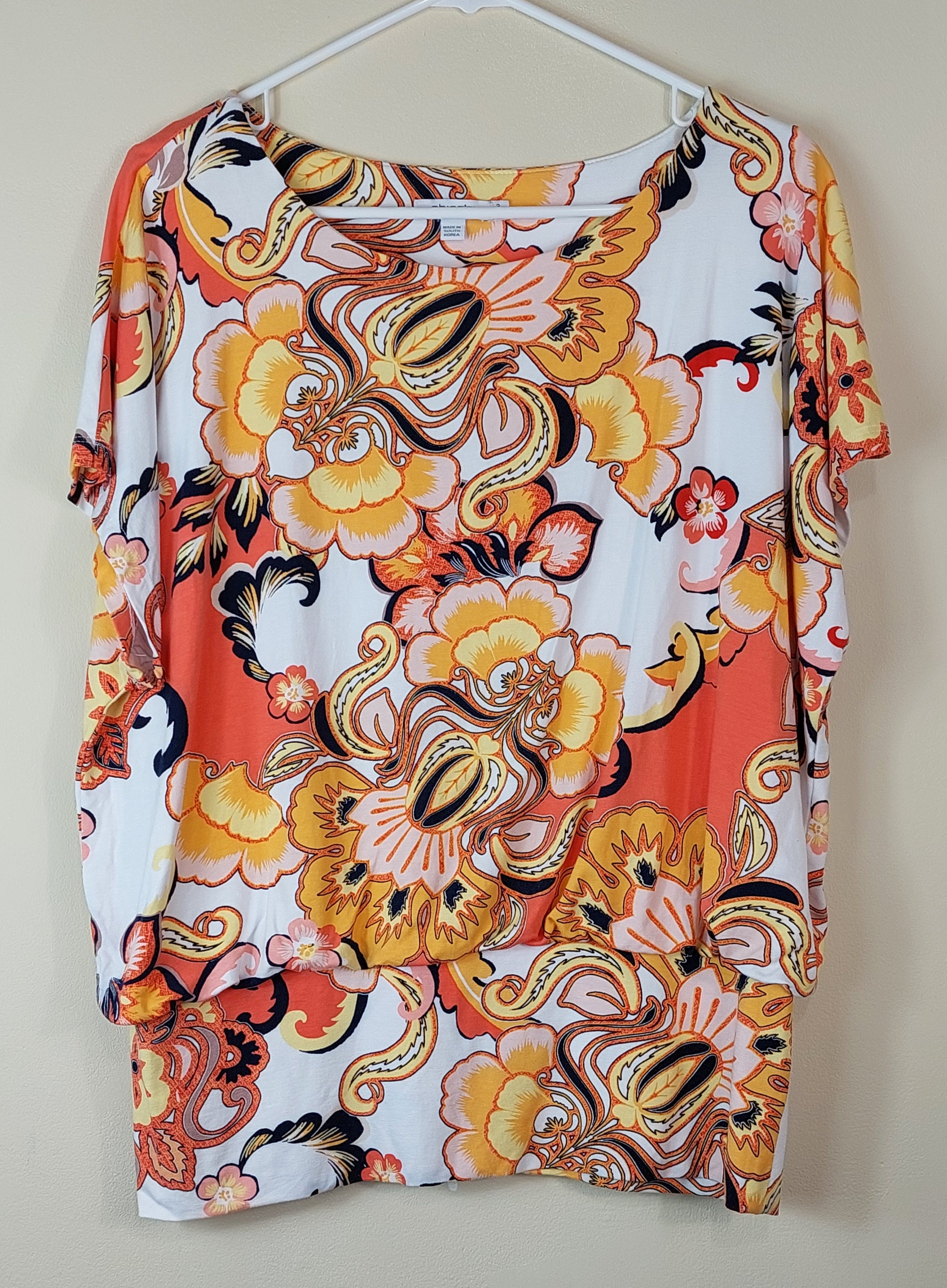 1 20 Chicos Mixed Yellow Gold Color Blouse Size Large