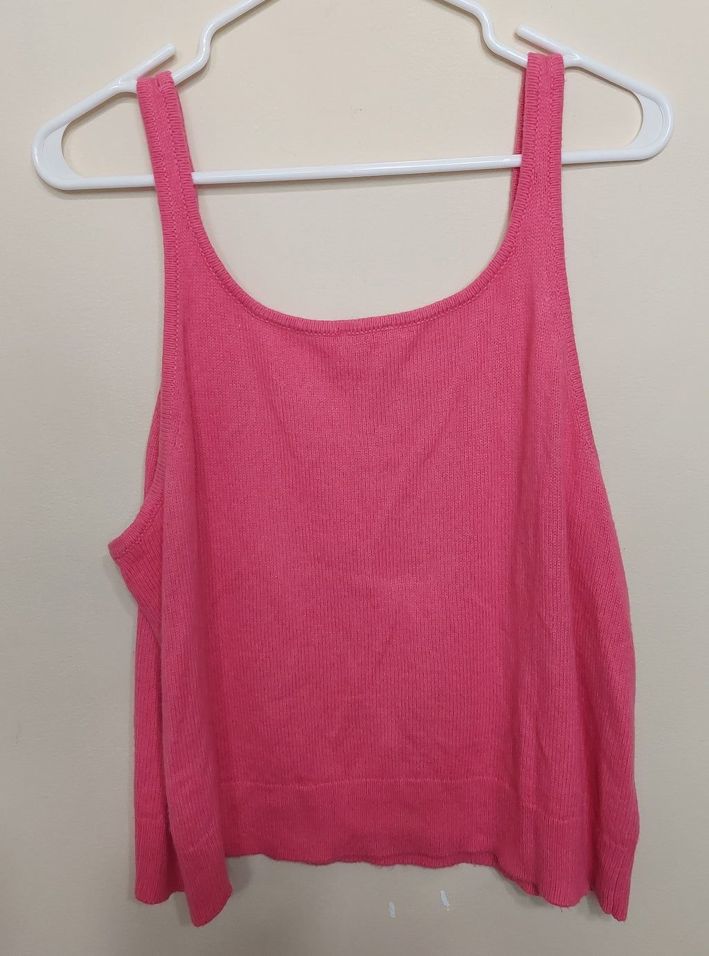 5 17 Talbots Ribbed Knit Tank Top Vibrant Pink Size XL