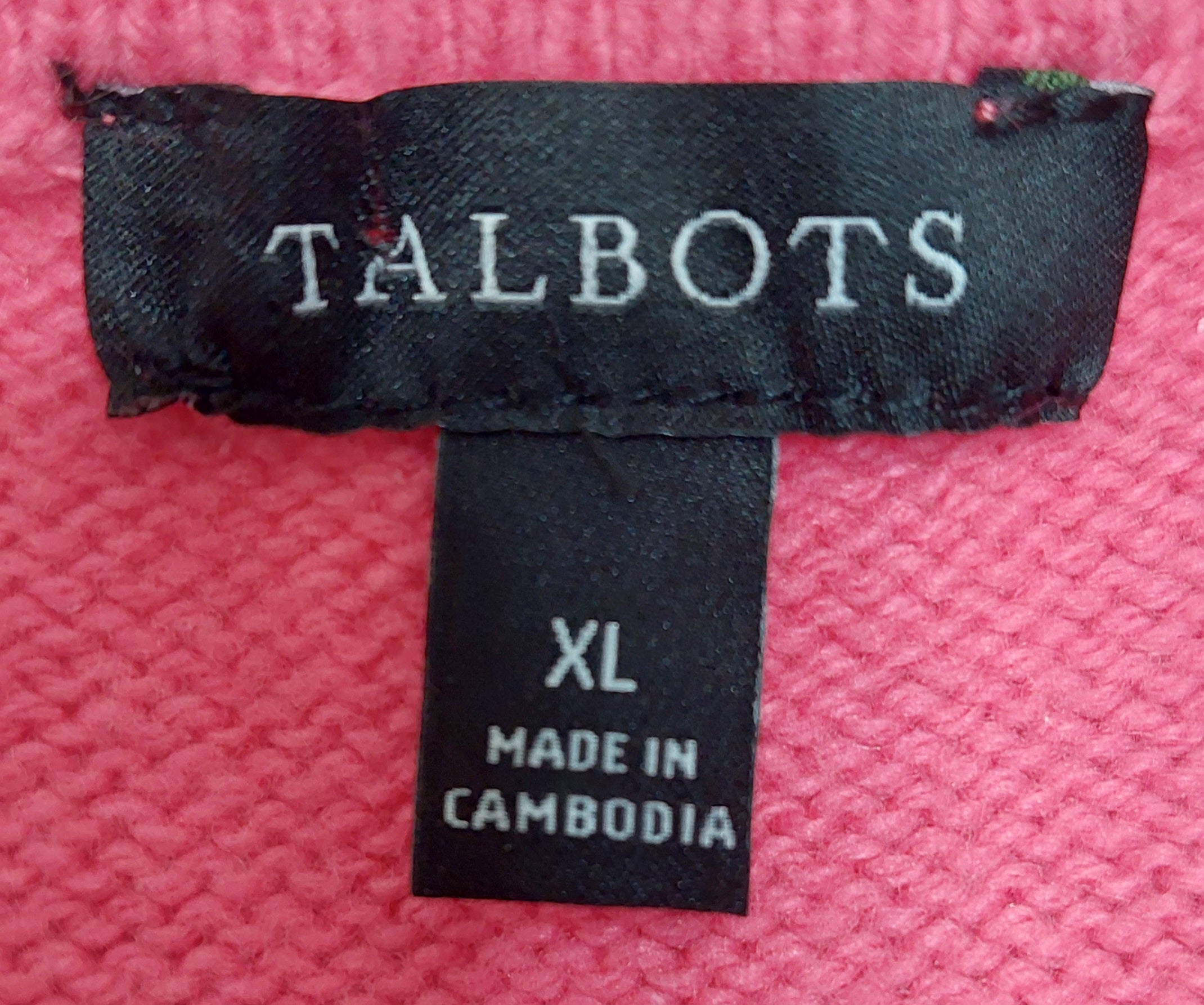 5 17 Talbots Ribbed Knit Tank Top Vibrant Pink Size XL