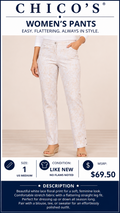 2 28 Chicos peach print pants Size 1