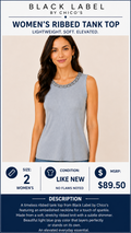 2 45 Black Label by Chicos Tank gray with colar embelishments size 2
