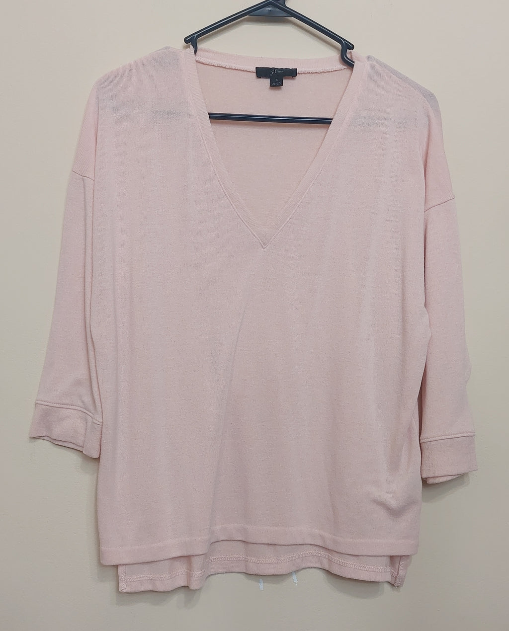 4 28 J Crew Small V Neck Sweater Pink