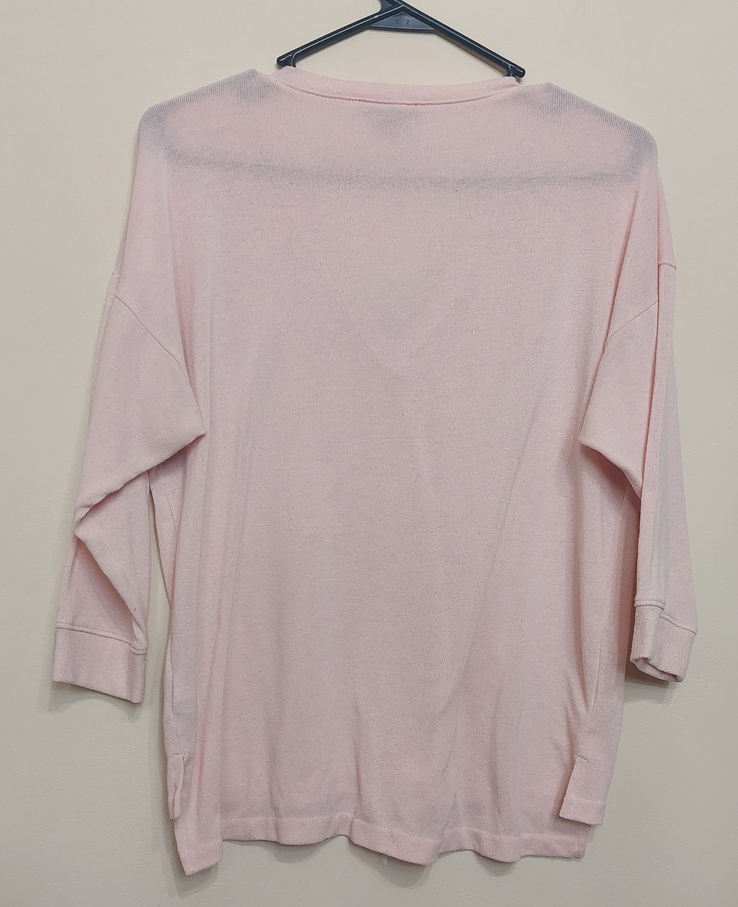 4 28 J Crew Small V Neck Sweater Pink