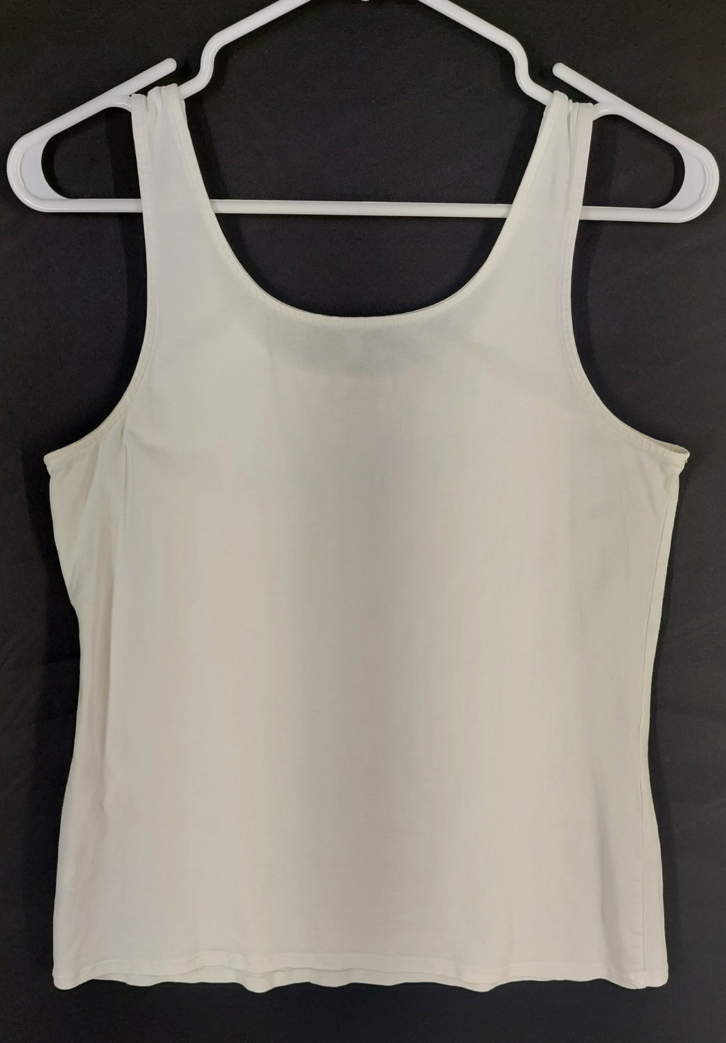 8-20 J Jill Perfect Tank Size M White Sleeveless Scoop Neck Stretch Layering Top