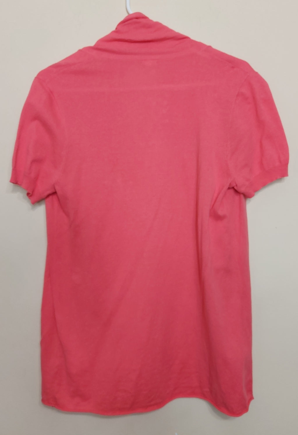 6 21 J Crew Size M Open Front Short Sleeve Cardigan Womens Pink