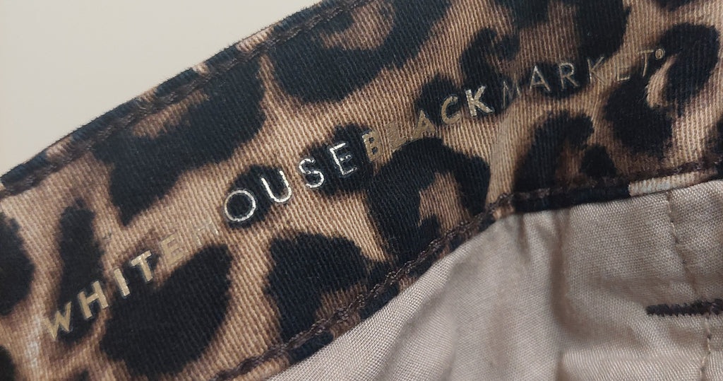 4 36 White House Black Market Size 0 Leopard Print Skinny Pants