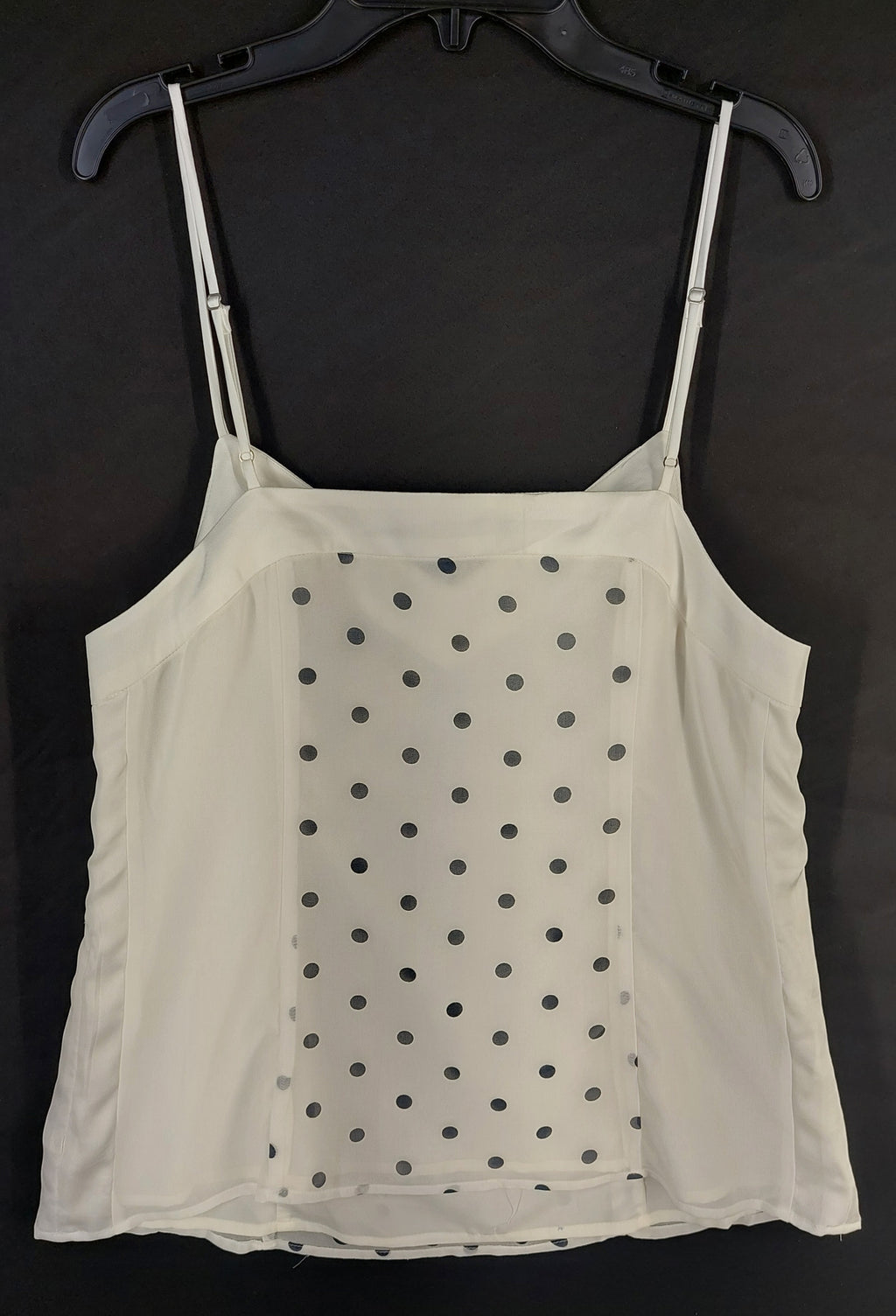 8-21 Banana Republic Factory Size 10 NWT Polka Dot Cami Tank Top White Black