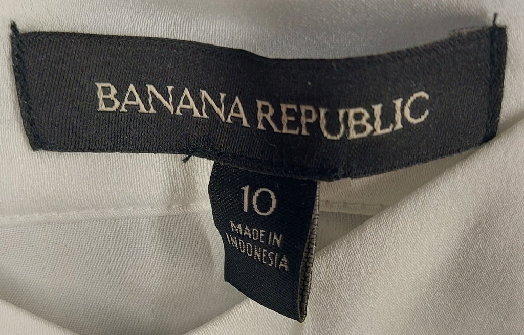 8-21 Banana Republic Factory Size 10 NWT Polka Dot Cami Tank Top White Black