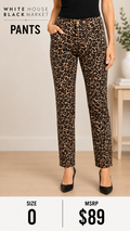 4 36 White House Black Market Size 0 Leopard Print Skinny Pants