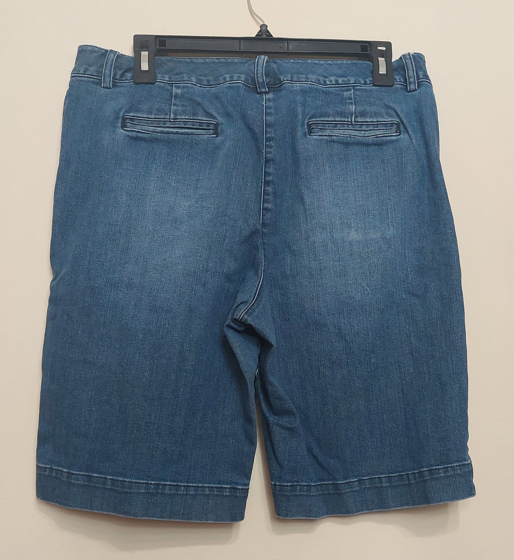 4 40 Talbots Size 12 Denim Bermuda Shorts