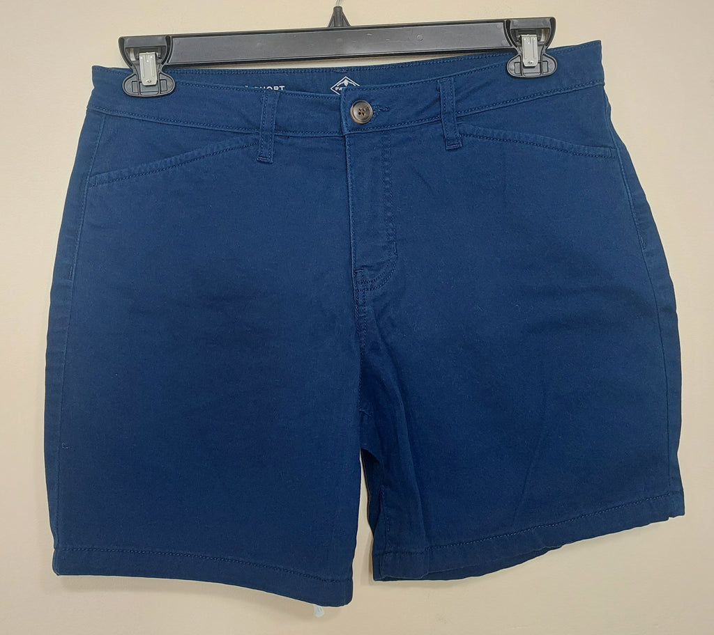 7 22 St Johns Bay Blue 7 Inch Chino Shorts Size 10