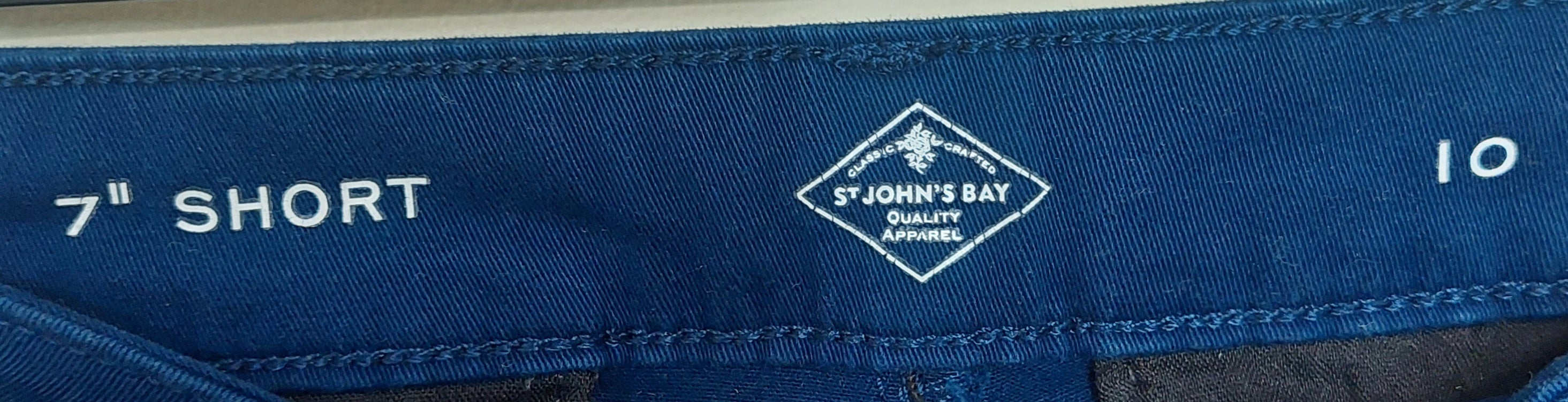 7 22 St Johns Bay Blue 7 Inch Chino Shorts Size 10