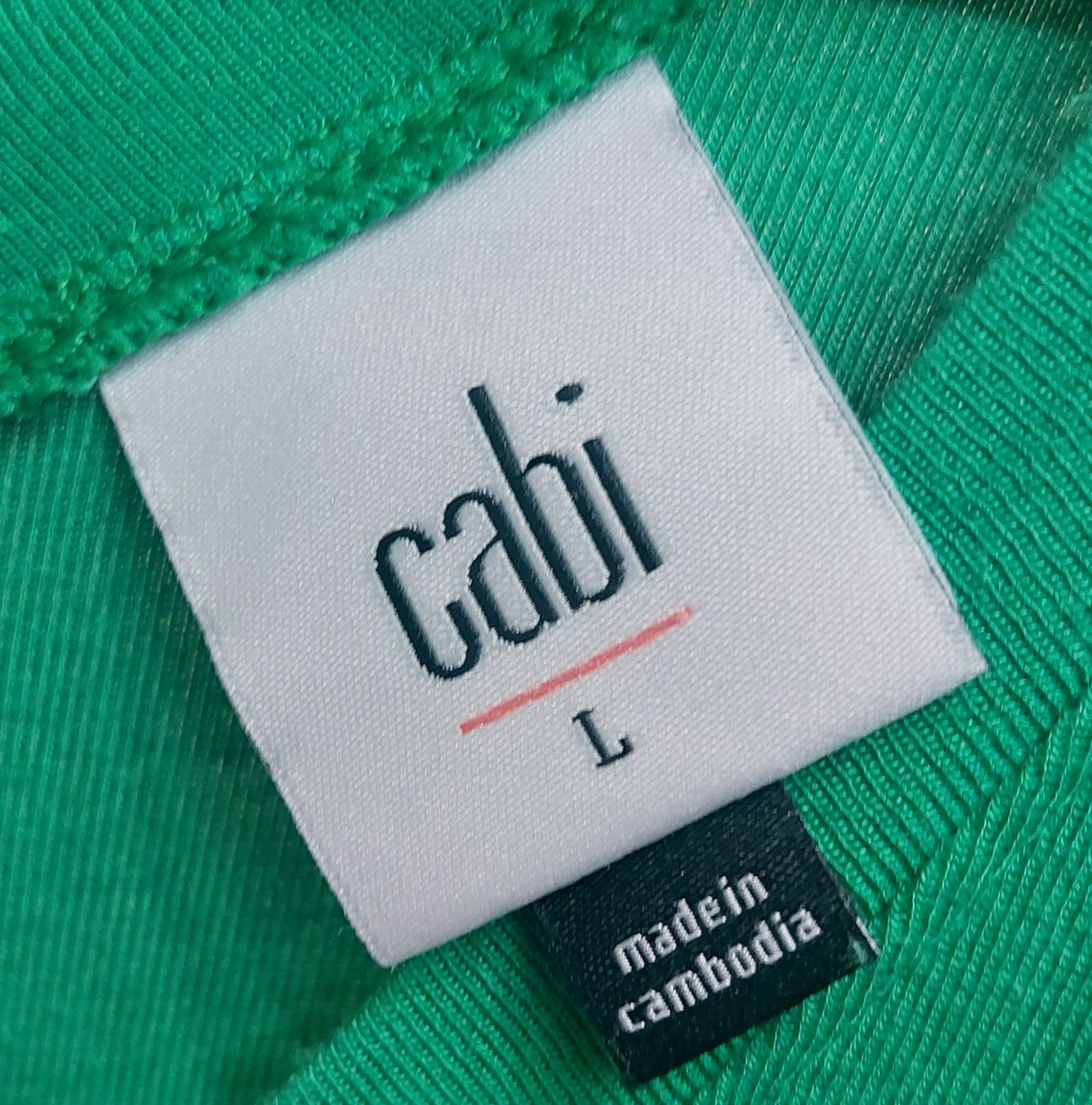 4 26 Cabi Green Oversized V Neck Top Size L