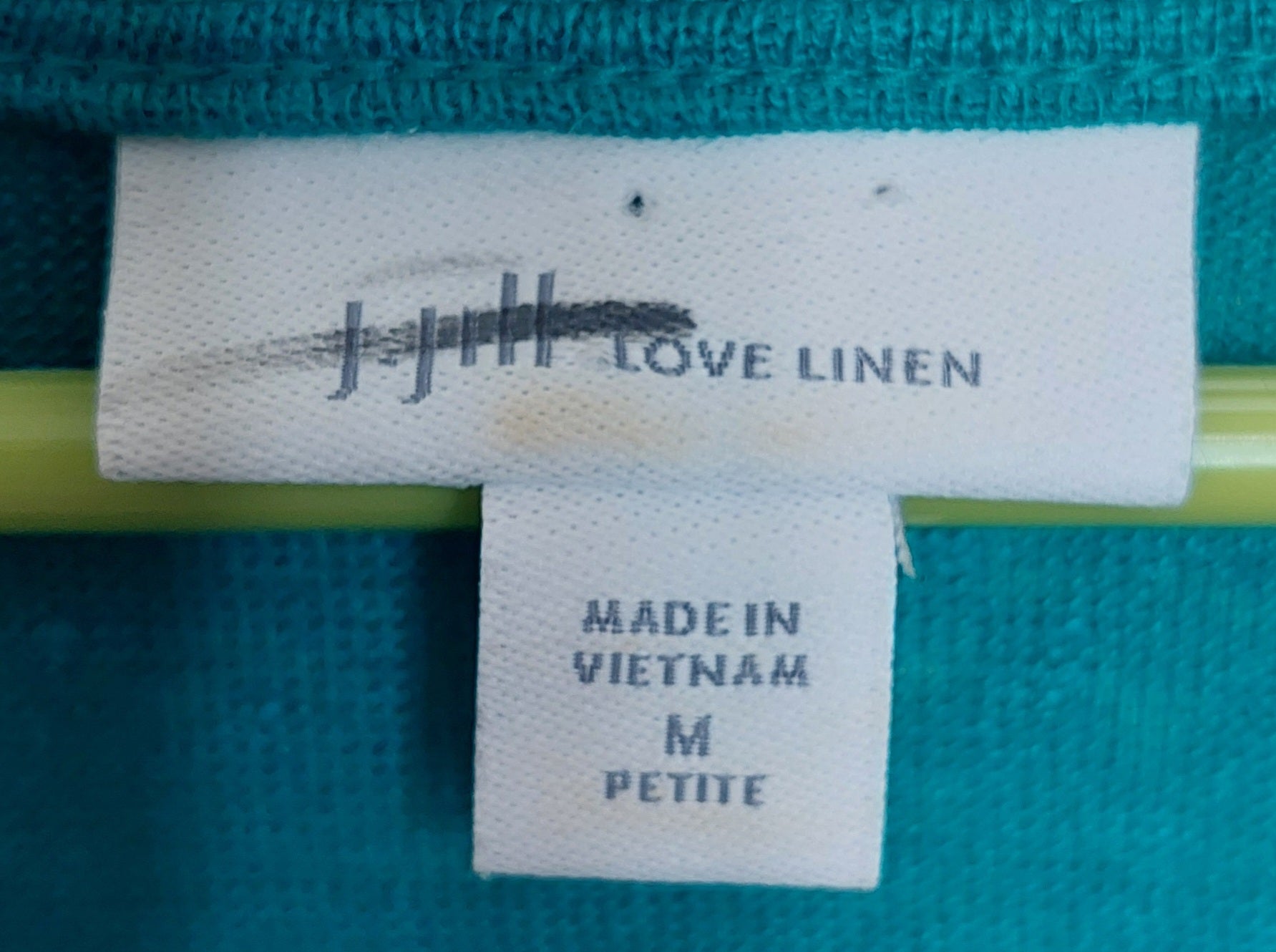 5 24 J. Jill Top Linen Vibrant Teal Size M