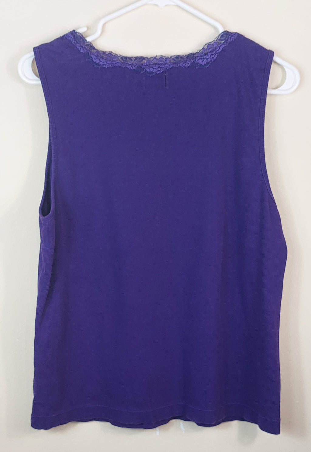 2 14 Chicos Purple lace trim Tank Size 3