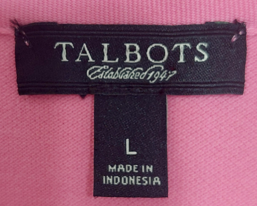 7 25 Talbots Large Pink Ruffle Polo Dress
