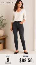 5 25 Talbots Black Jegging Jeans Size 8 Stretch Skinny Fit