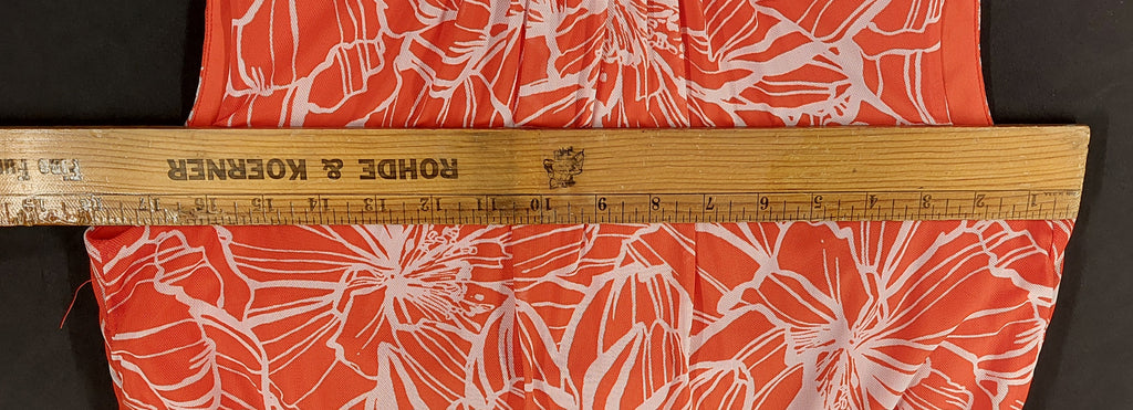 8-27 Juniper Size M Coral White Floral Sleeveless Smocked Hem Blouse Top