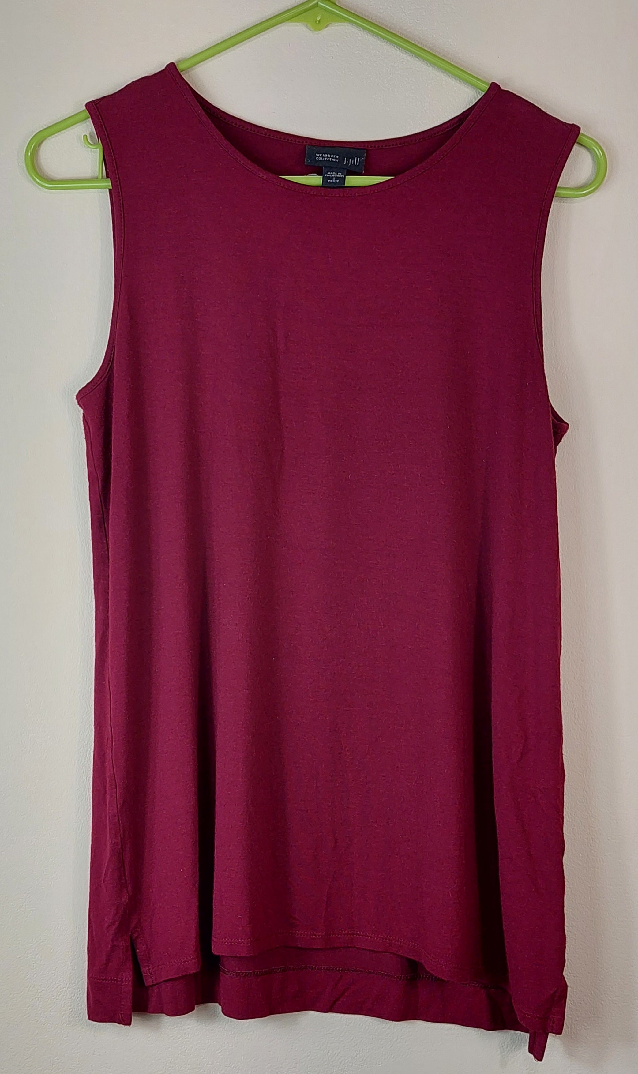 1 33 J. Jill Maroon Tank Size Small