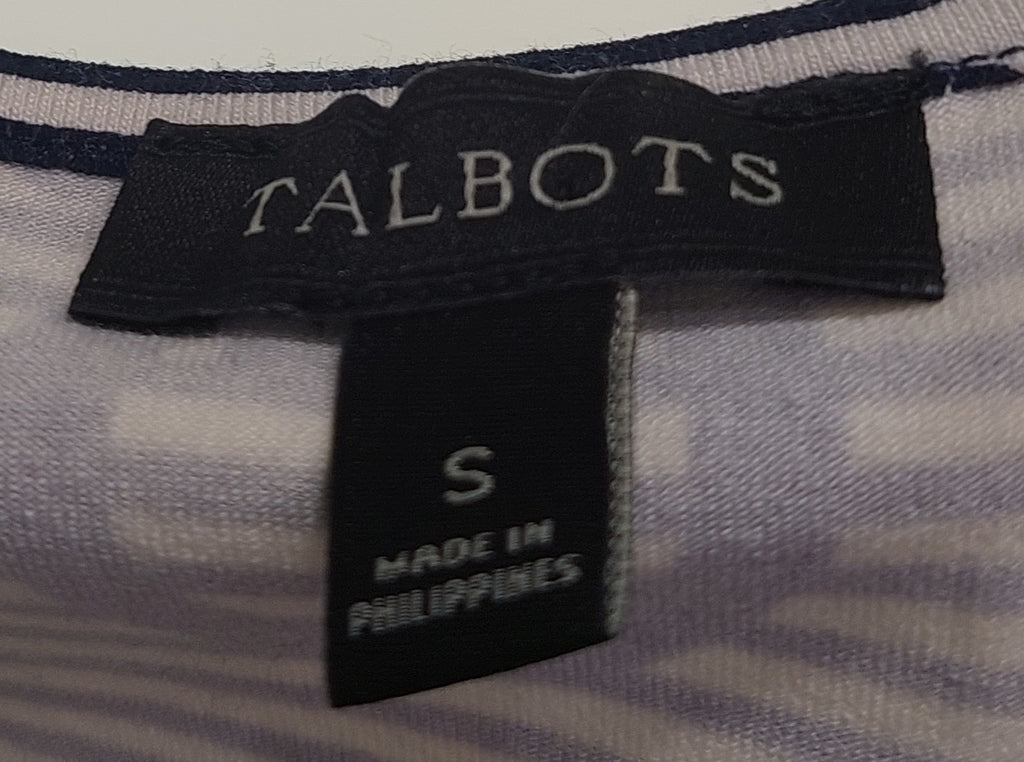 2 38 Talbots Dress Nautical inspired print blue gray white red Size Small