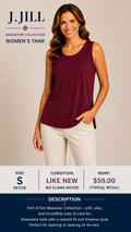 1 33 J. Jill Maroon Tank Size Small