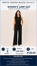 2 36 White House Black Market Jump suit Black Size 2