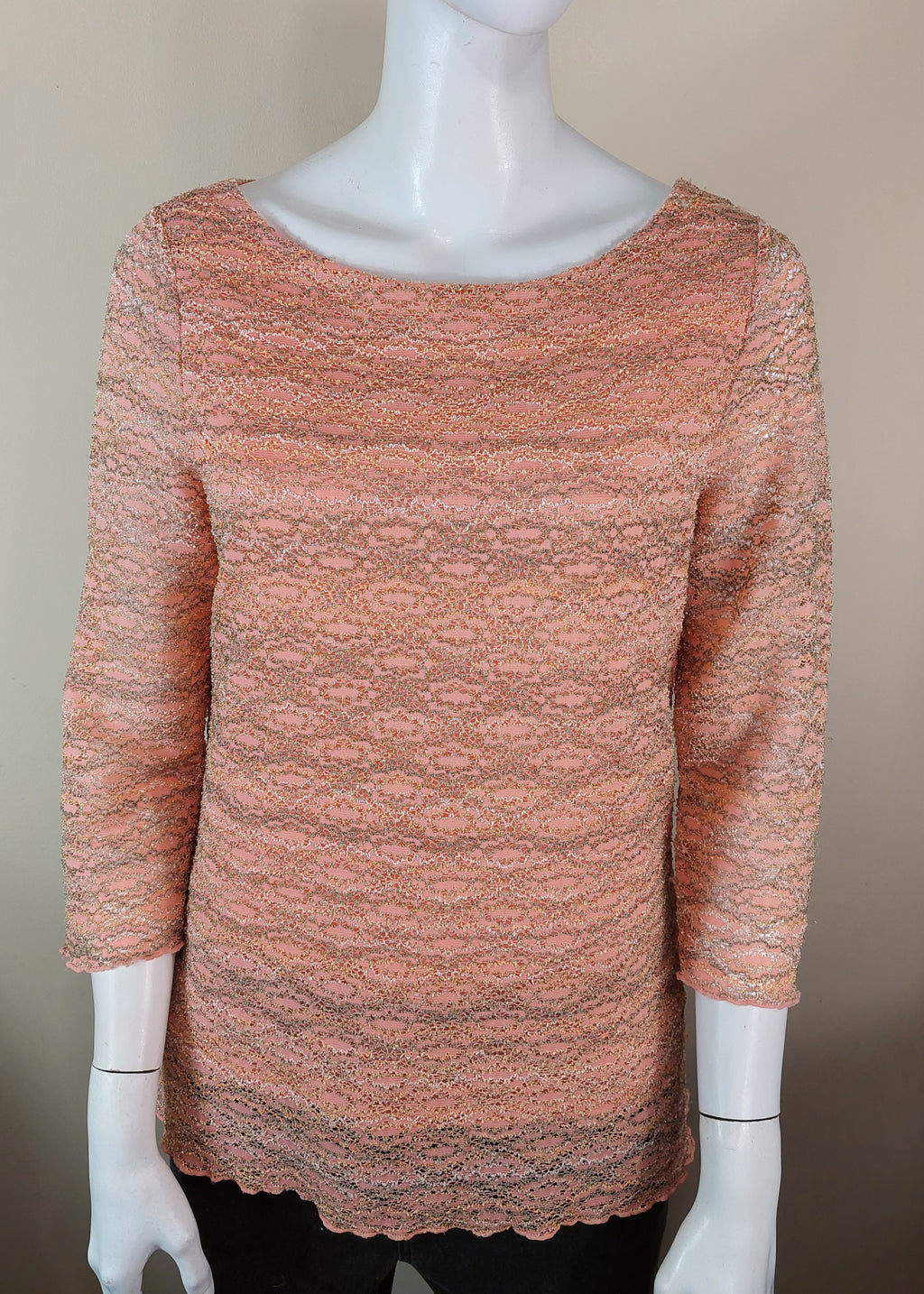 1 03 St. John's Bay Medium Peach Knit Top
